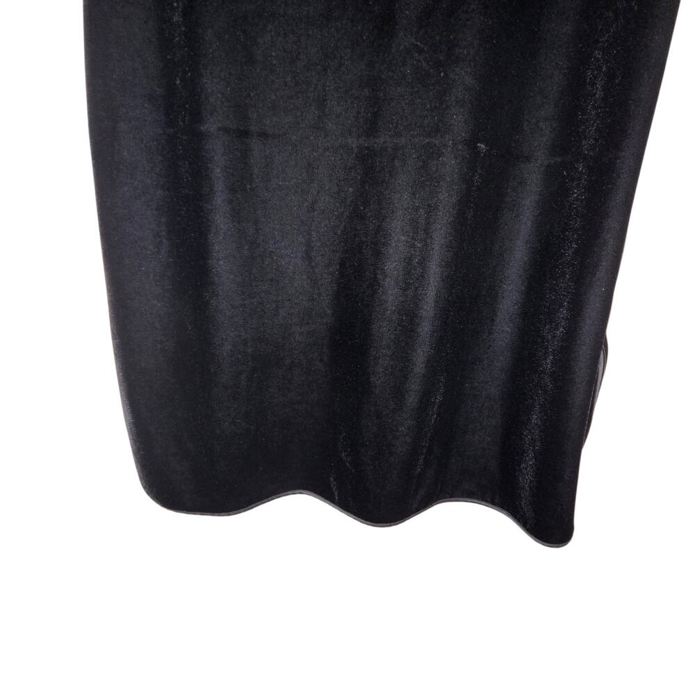 Soft Surroundings Tai Velvet Black Tunic SZ M Mandarin Collar Zen Minimalist Art - Picture 9 of 16